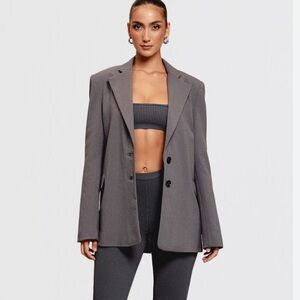 House of CB Grey Oversized Blazer Size M
